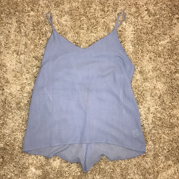 Striped Tank with Opened Bow Back - Picture 1 of 2